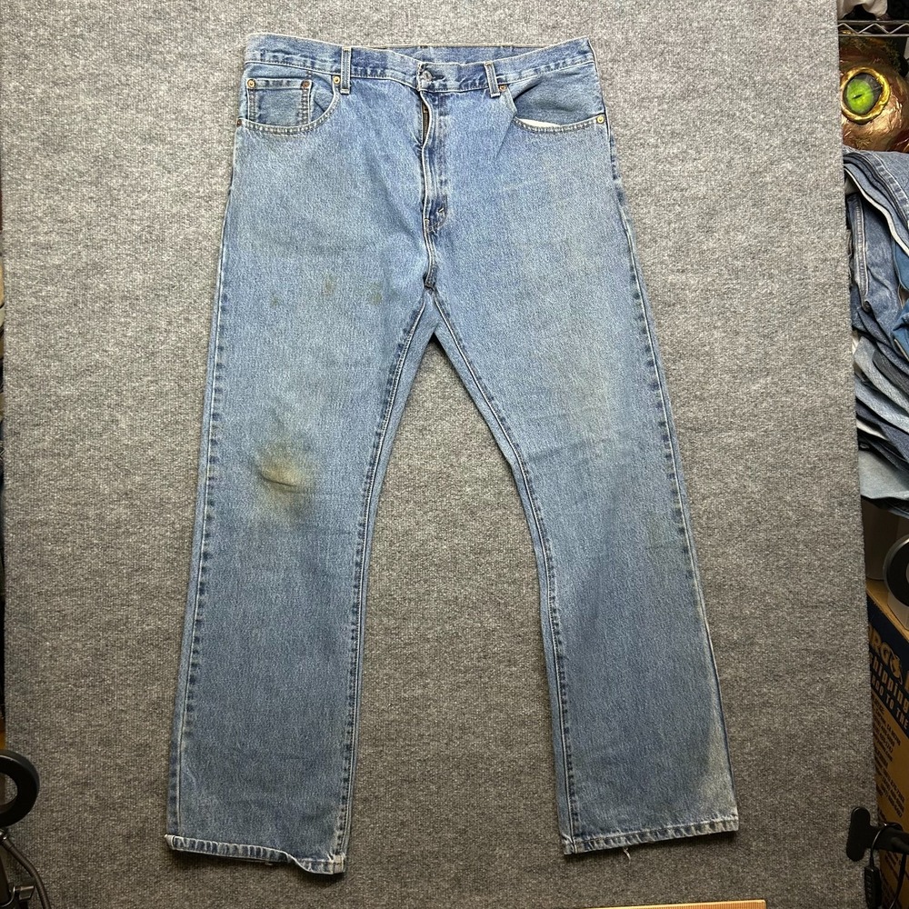 Levi's 517 Bootcut Jeans Men's Blue Cotton Denim Pockets Zip Fly Y2K - 39X33